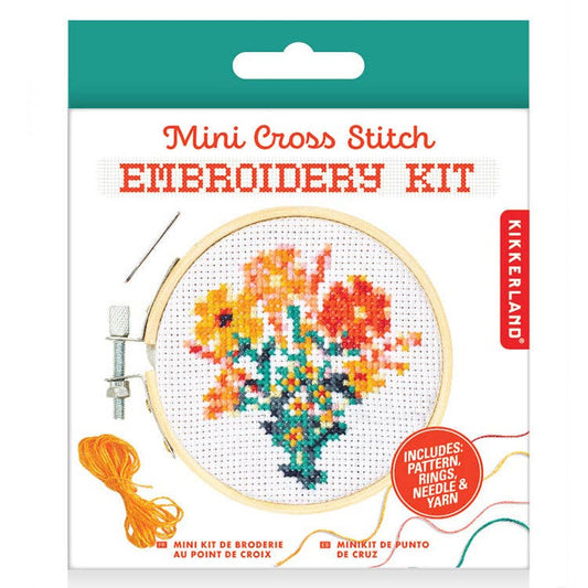 Mini Cross Stitch Embroidery Flowers
