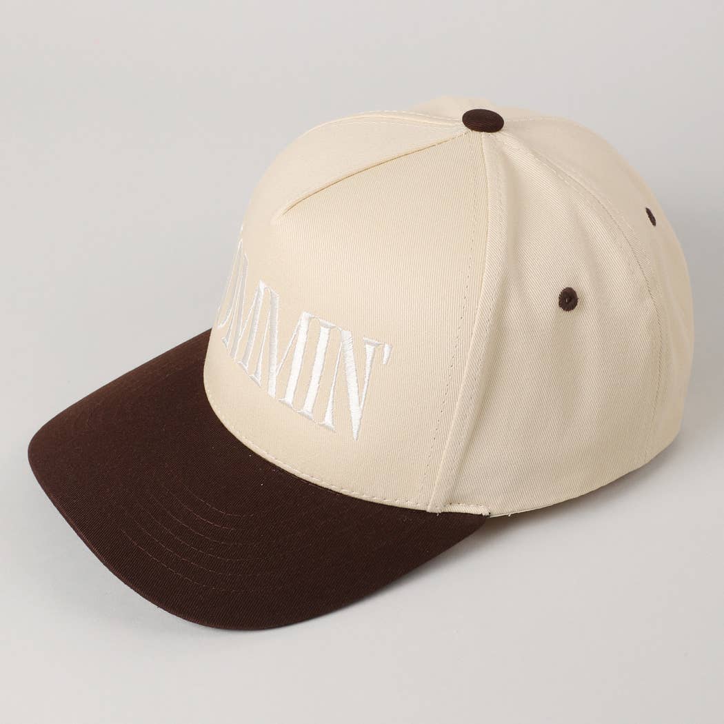 MOMMIN' Lettering Embroidery Trucker Hat