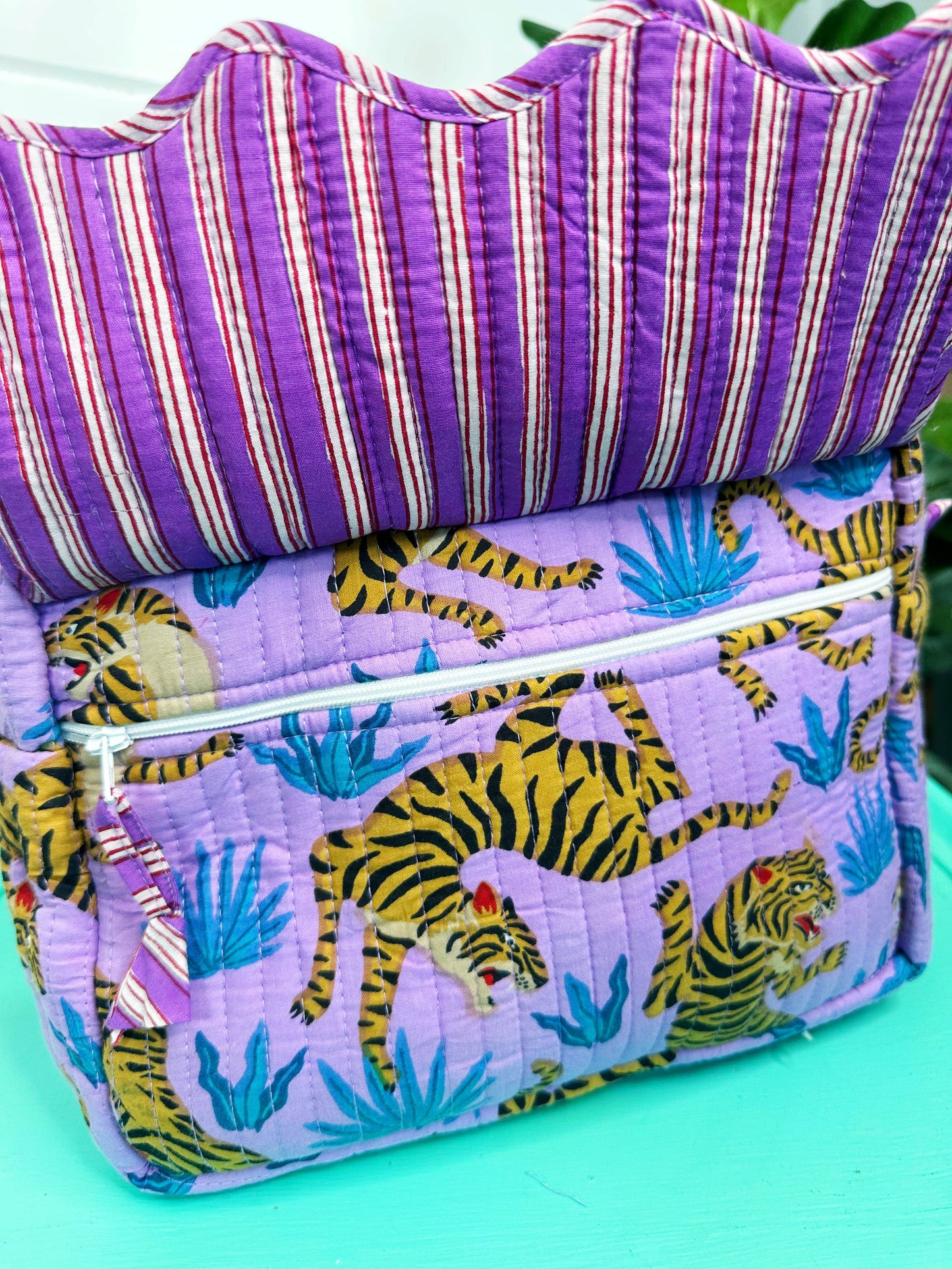 Ruffled Toiletry Bag & Cosmetics Bags | Purple Tiger