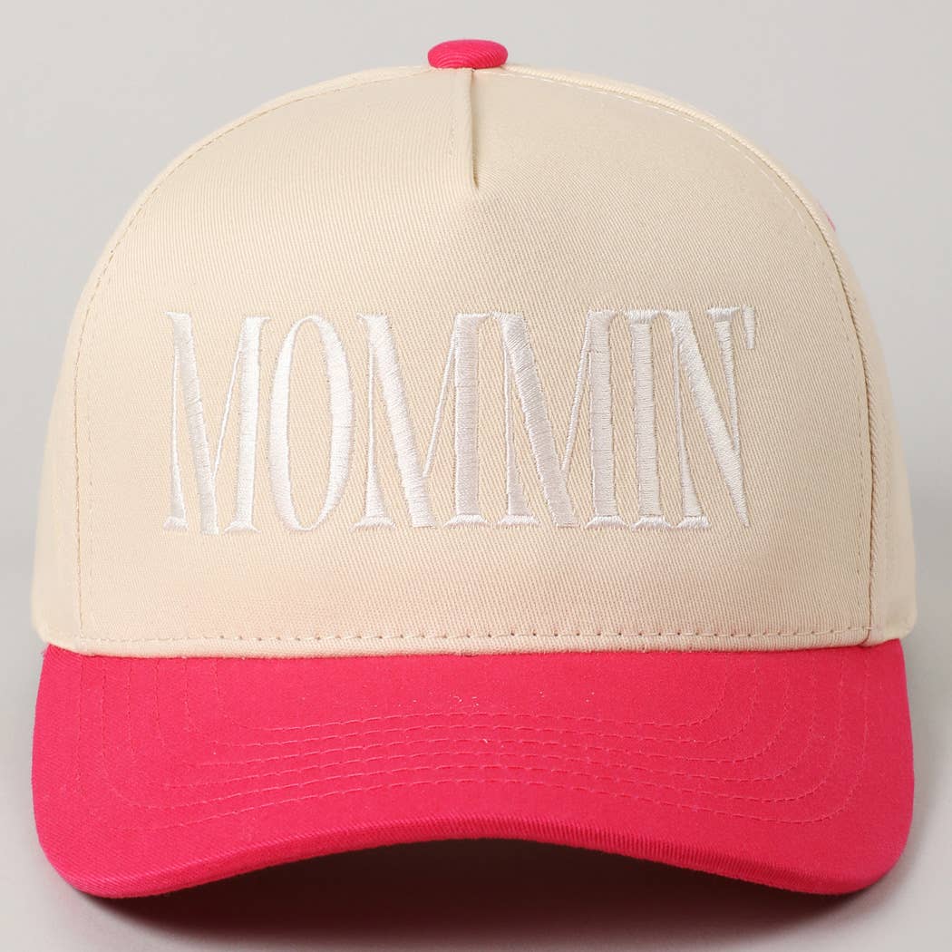 MOMMIN' Lettering Embroidery Trucker Hat