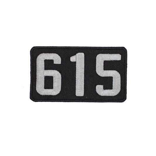 615 Area Code Embroidered Patch