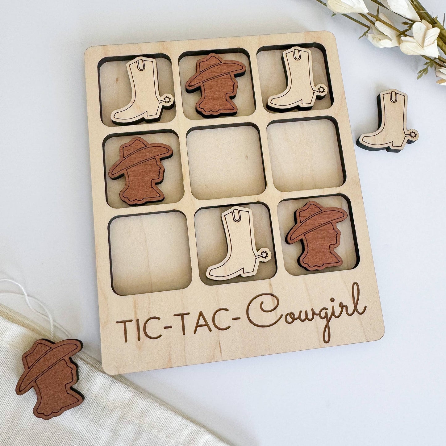 Cowgirl Tic-Tac-Toe Game - Western Gift
