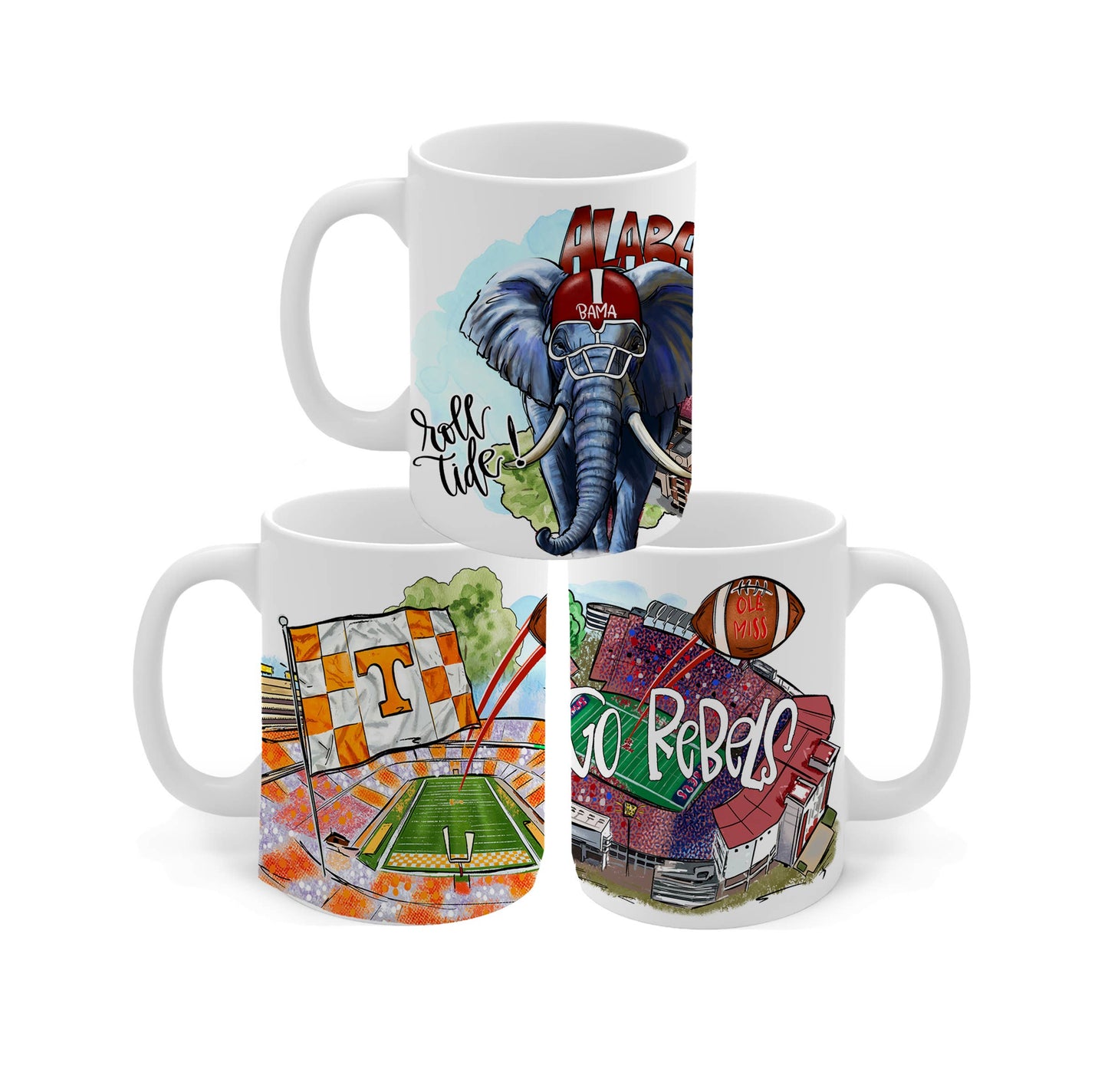 Coffee Mug, Alabama, Mississippi,Tennessee,Louisiana,Georgia