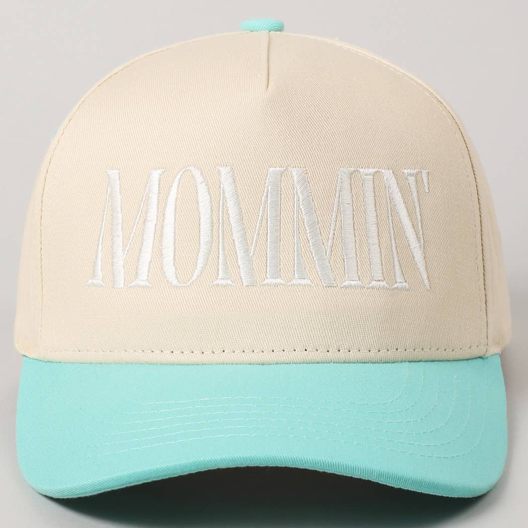 MOMMIN' Lettering Embroidery Trucker Hat