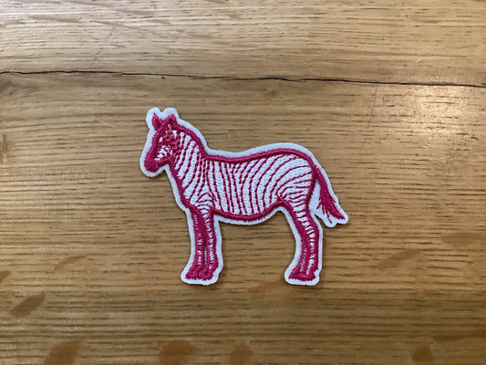 Pink Zebra Hat Patch