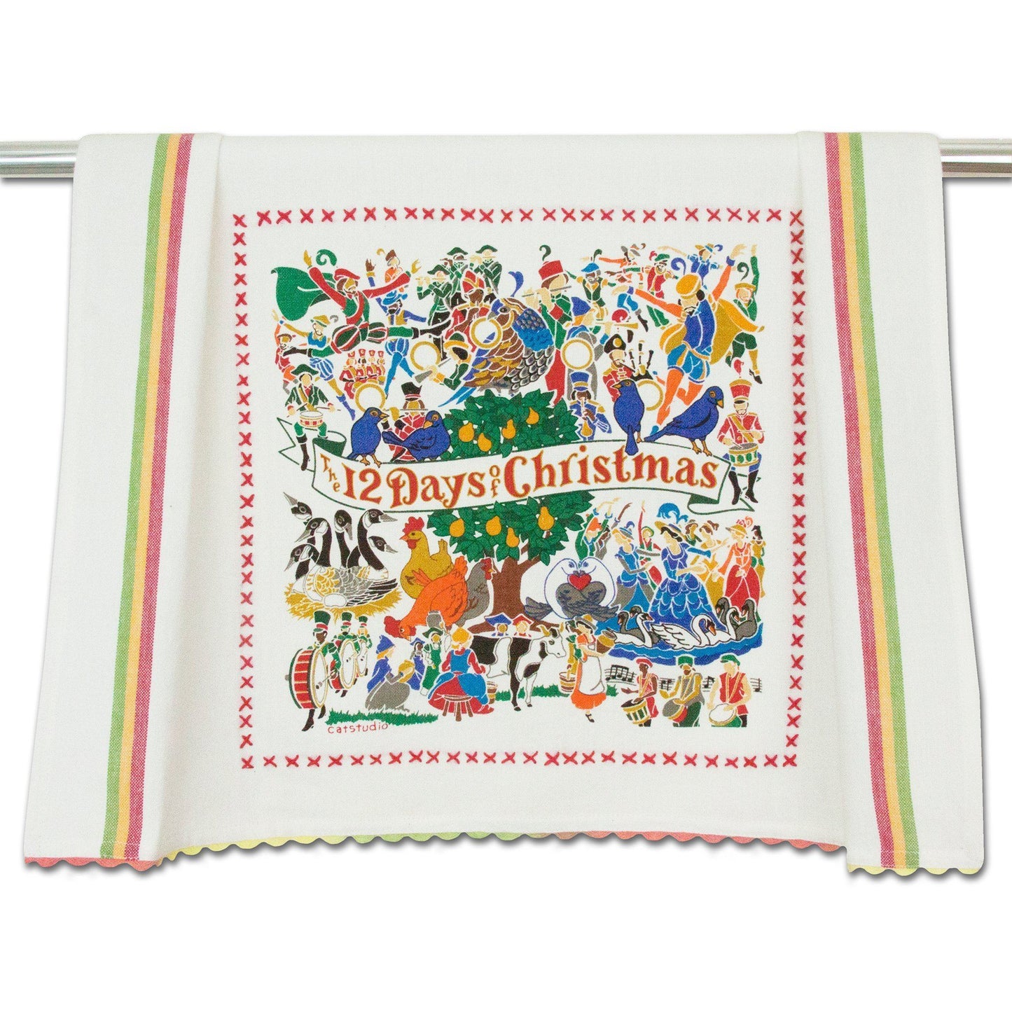 12 Days Of Christmas Dish Towel