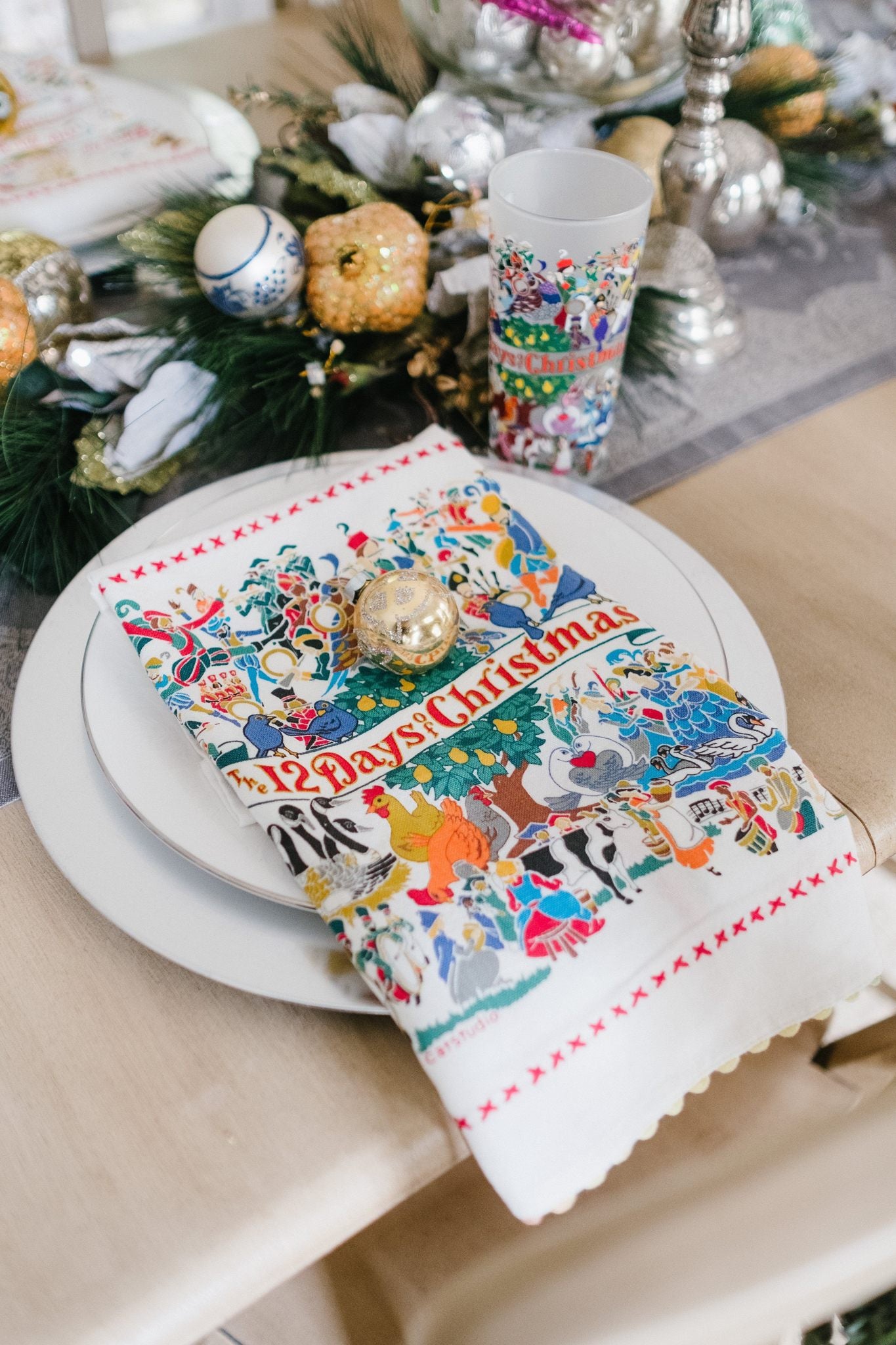 12 Days Of Christmas Dish Towel