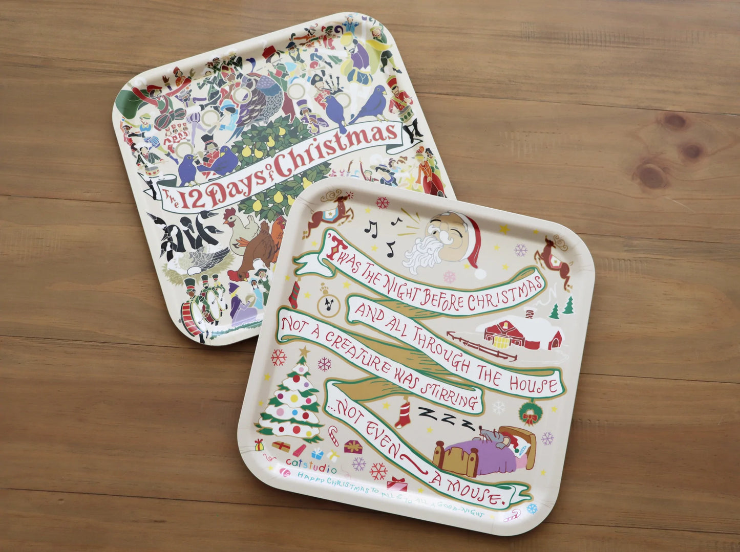 12 Days of Christmas Birchwood Tray