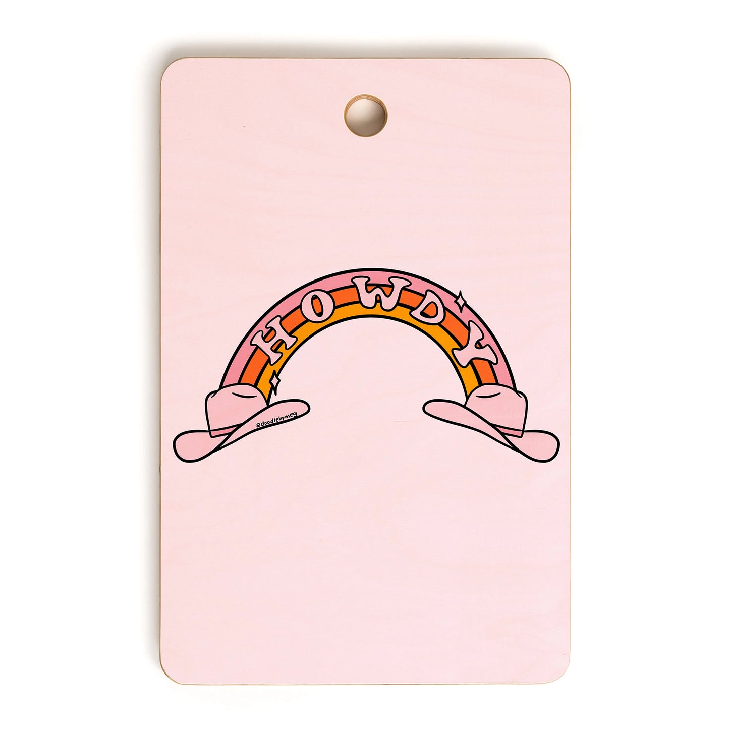 Howdy Rainbow Cutting Board