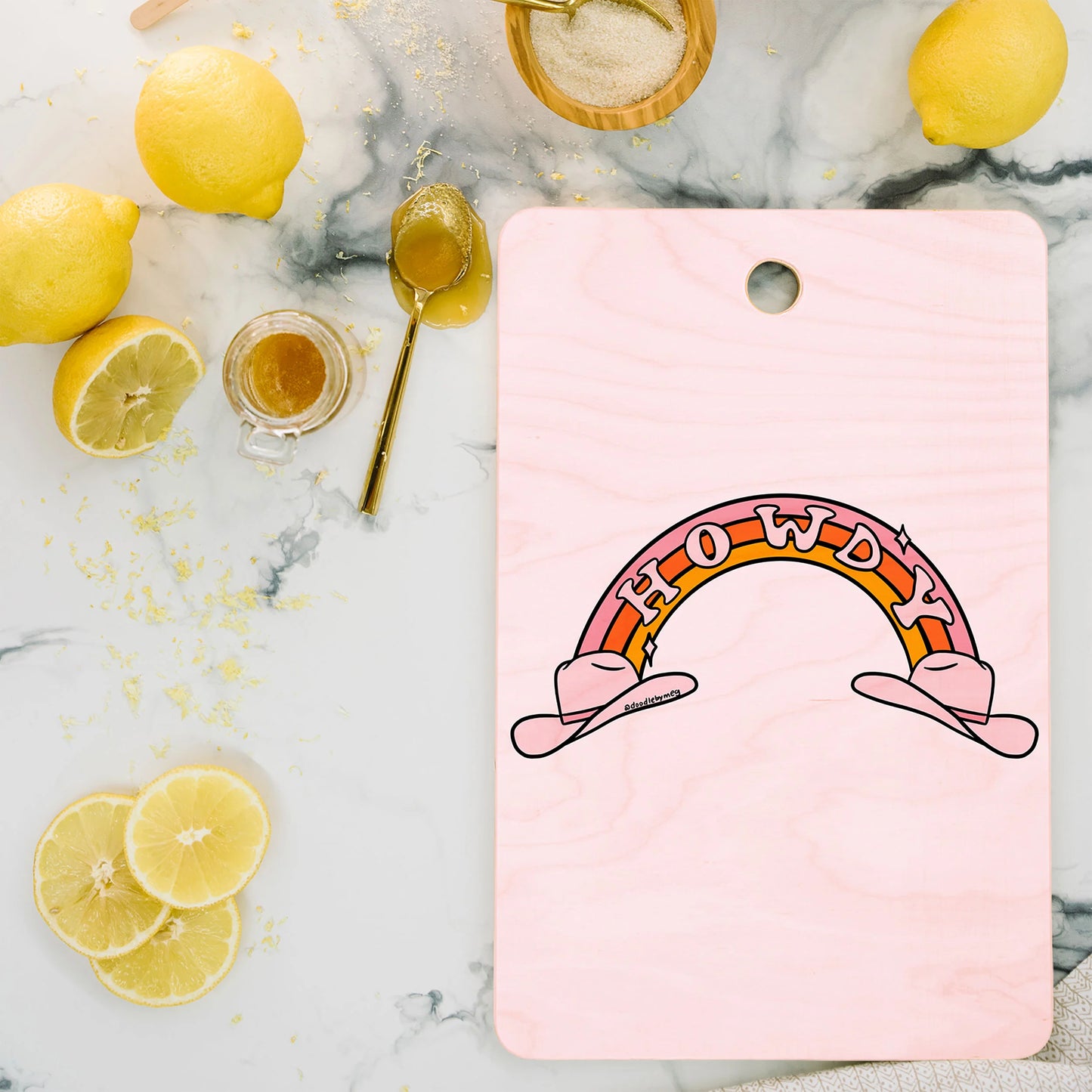 Howdy Rainbow Cutting Board